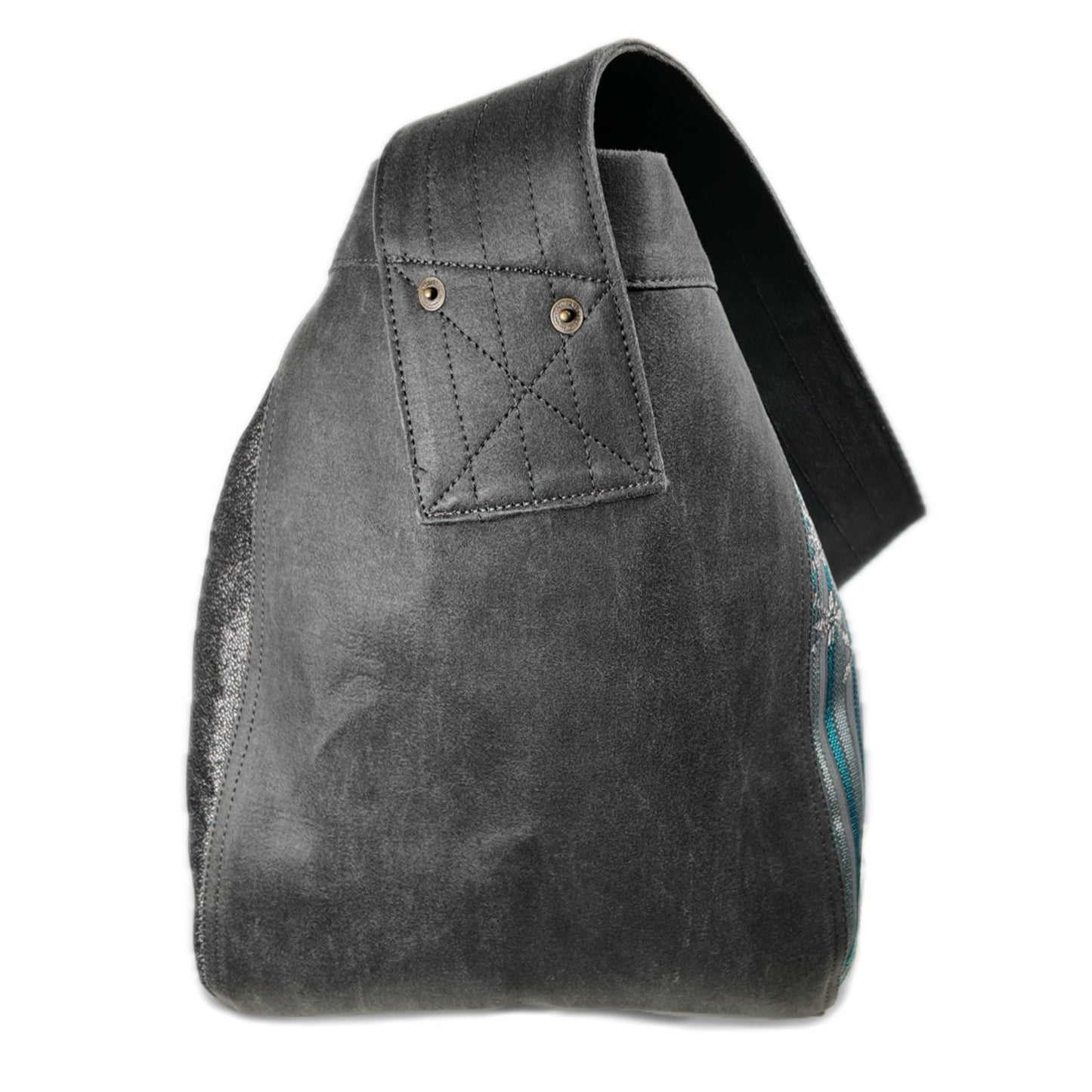 Messenger Bag silver & blue