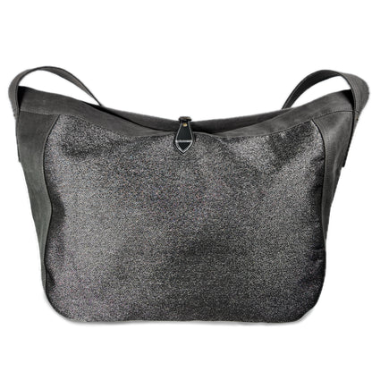 Messenger Bag silver & blue 2